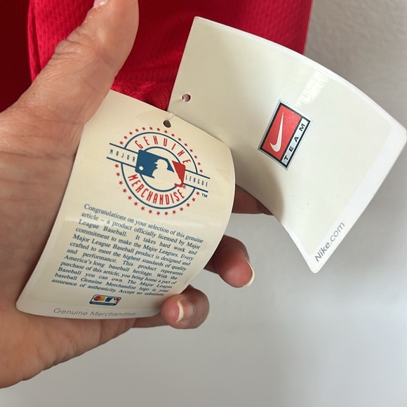 Nike Anaheim Angels Red Hooded Pullover FitDry Sweatshirt - Picture 4 of 8